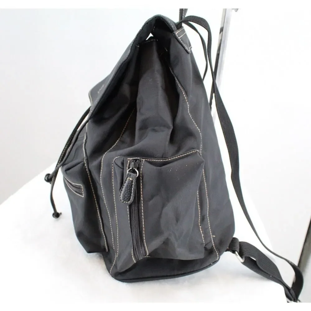 Hush Puppies Black Nylon Cargo Backpack